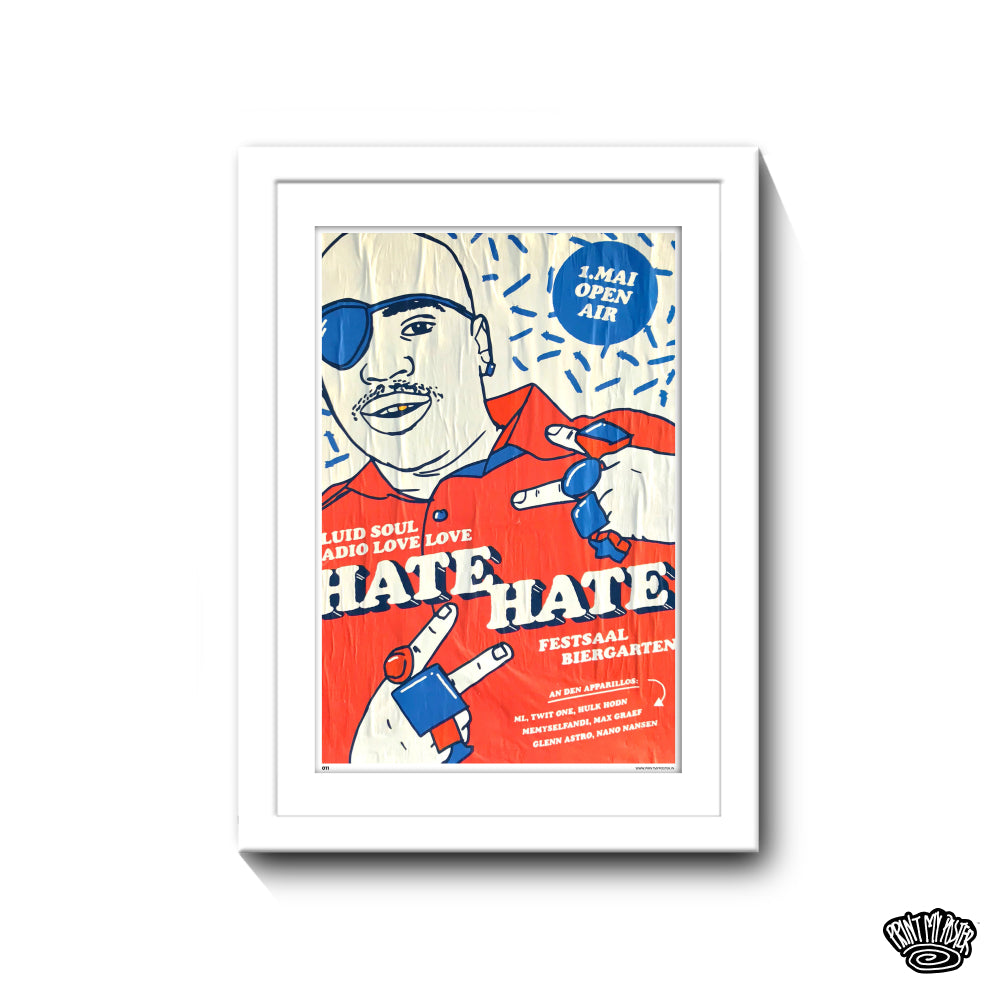 Abstract Art Poster - Hate Hate
