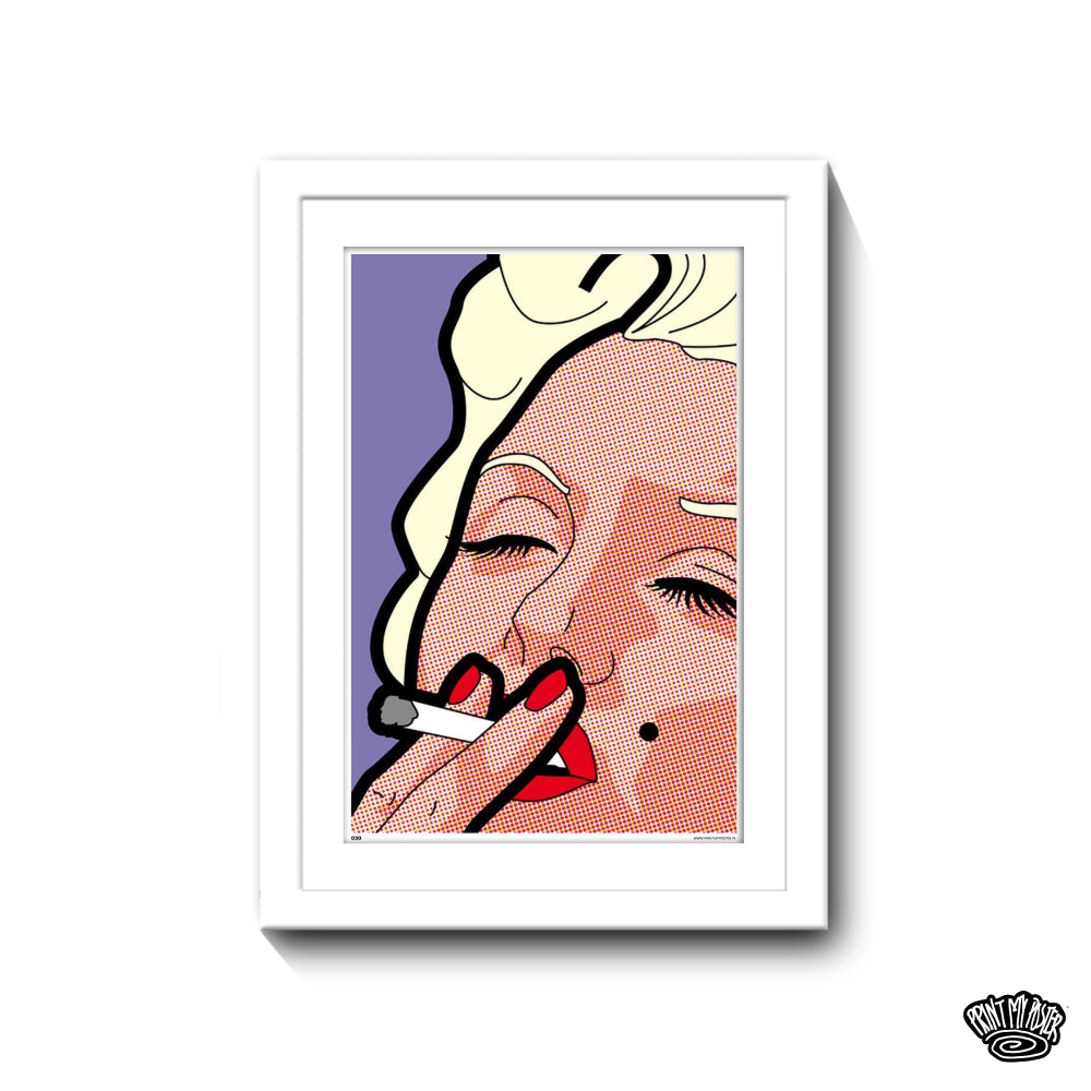 Abstract Art Poster- Marilyn Monroe have a Light!