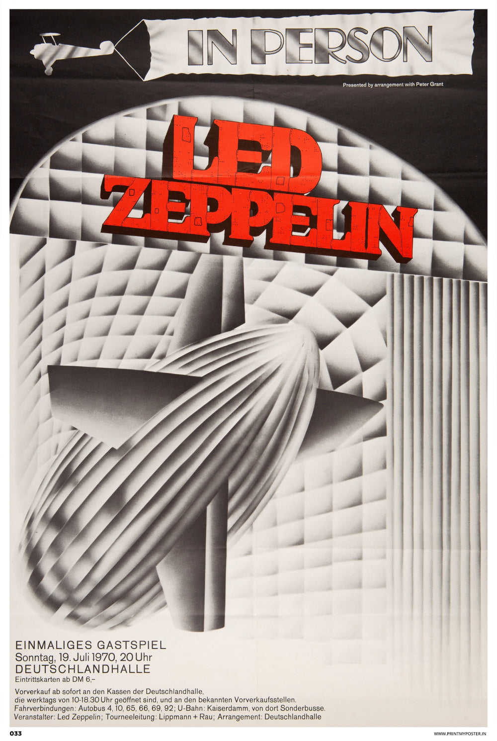 In Person - Led Zeppelin Music Poster