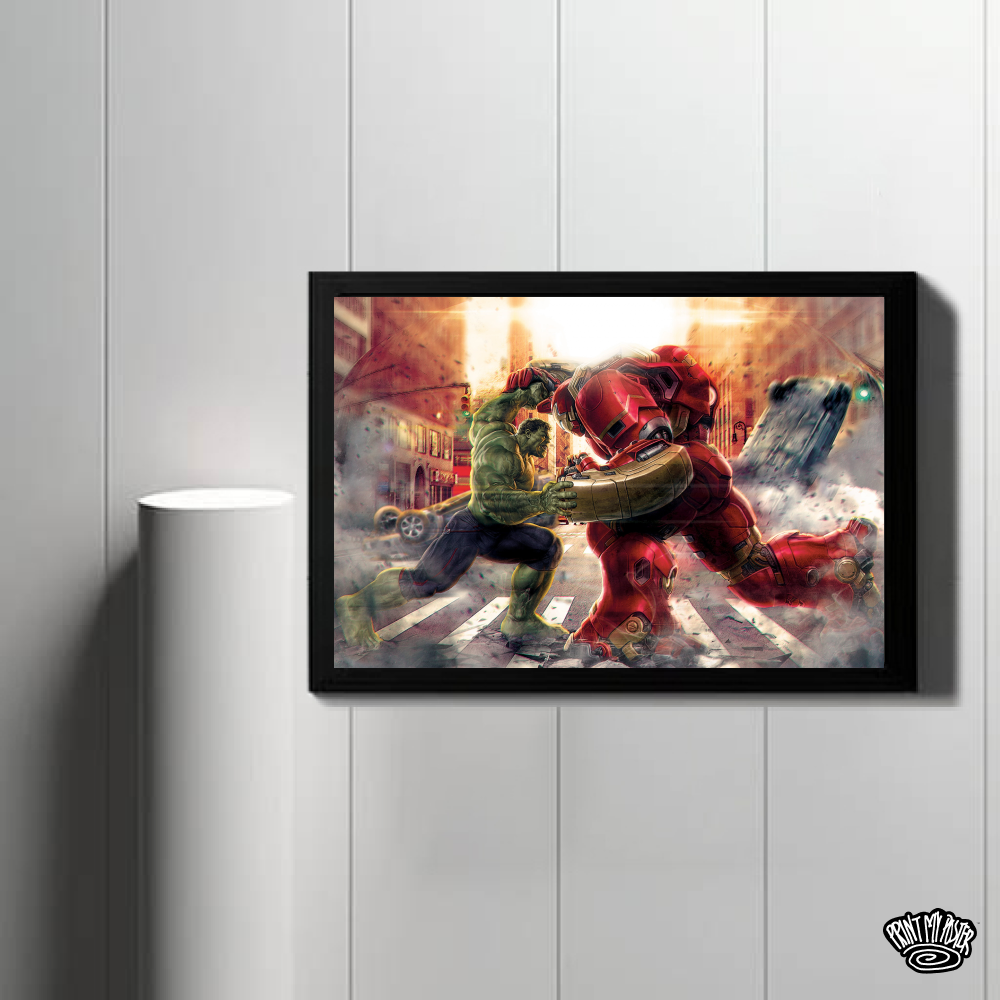 Avengers Poster - Iron Man vs Hulk