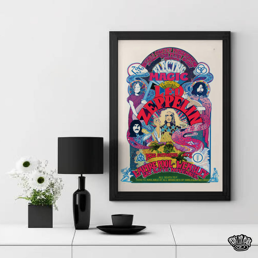 Led Zeppelin Poster - United Kingdom Tour Winter 1971