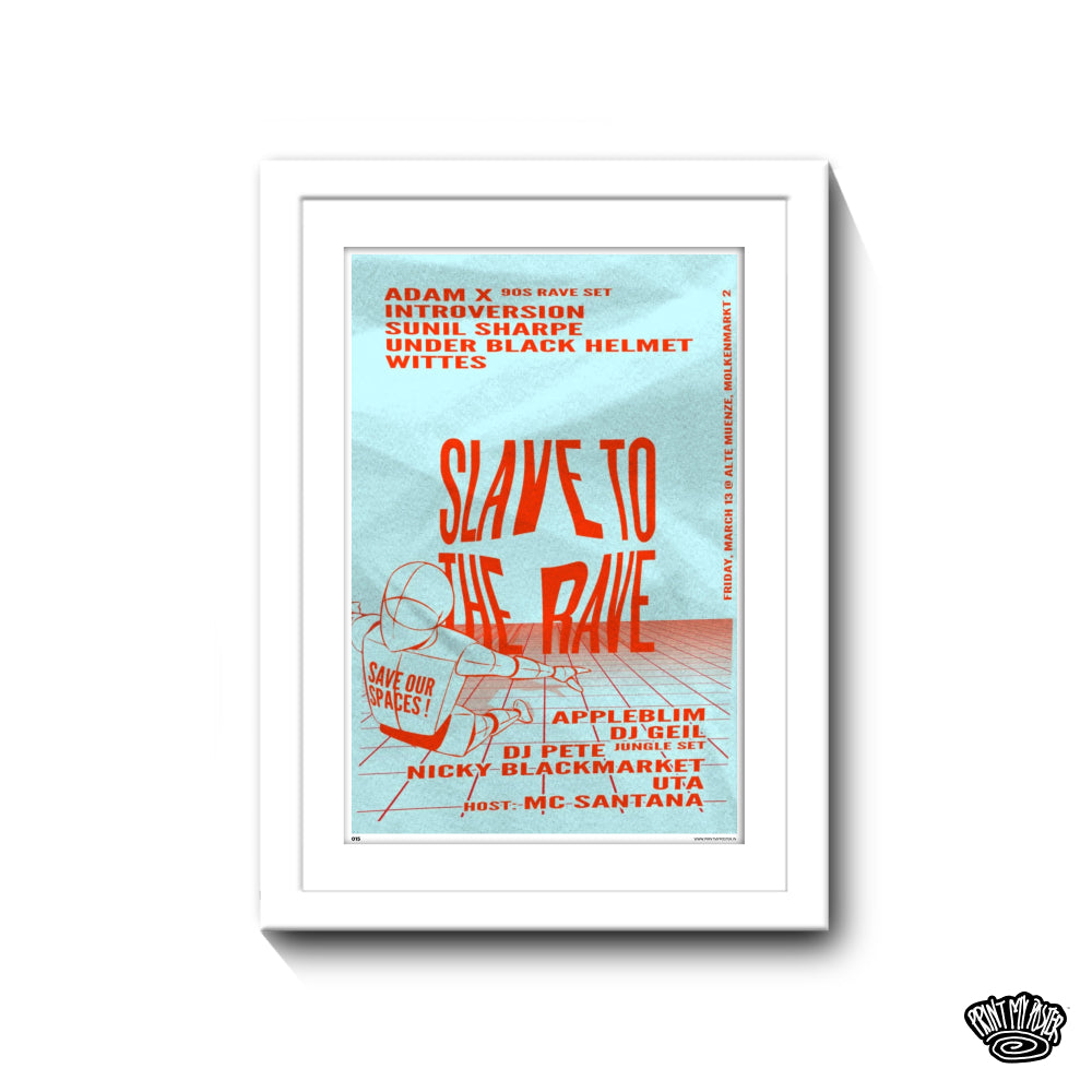 Abstract Art Poster - Slave to the Rave Party