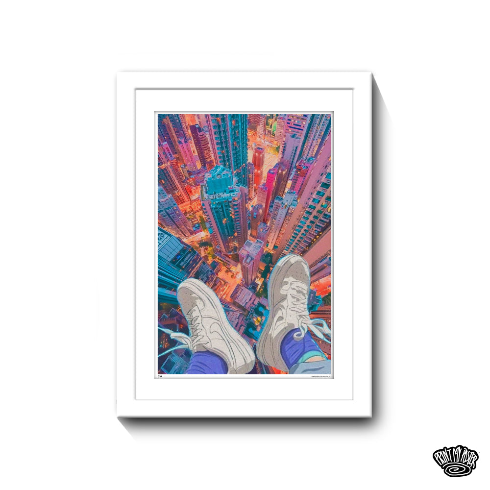 Abstract Art Poster - Up Above, Not in the Sky!