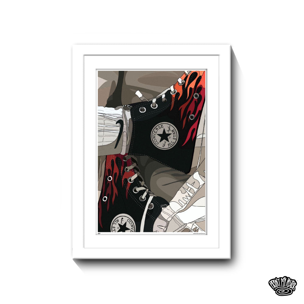 Abstract Art Poster - Converse x Nike