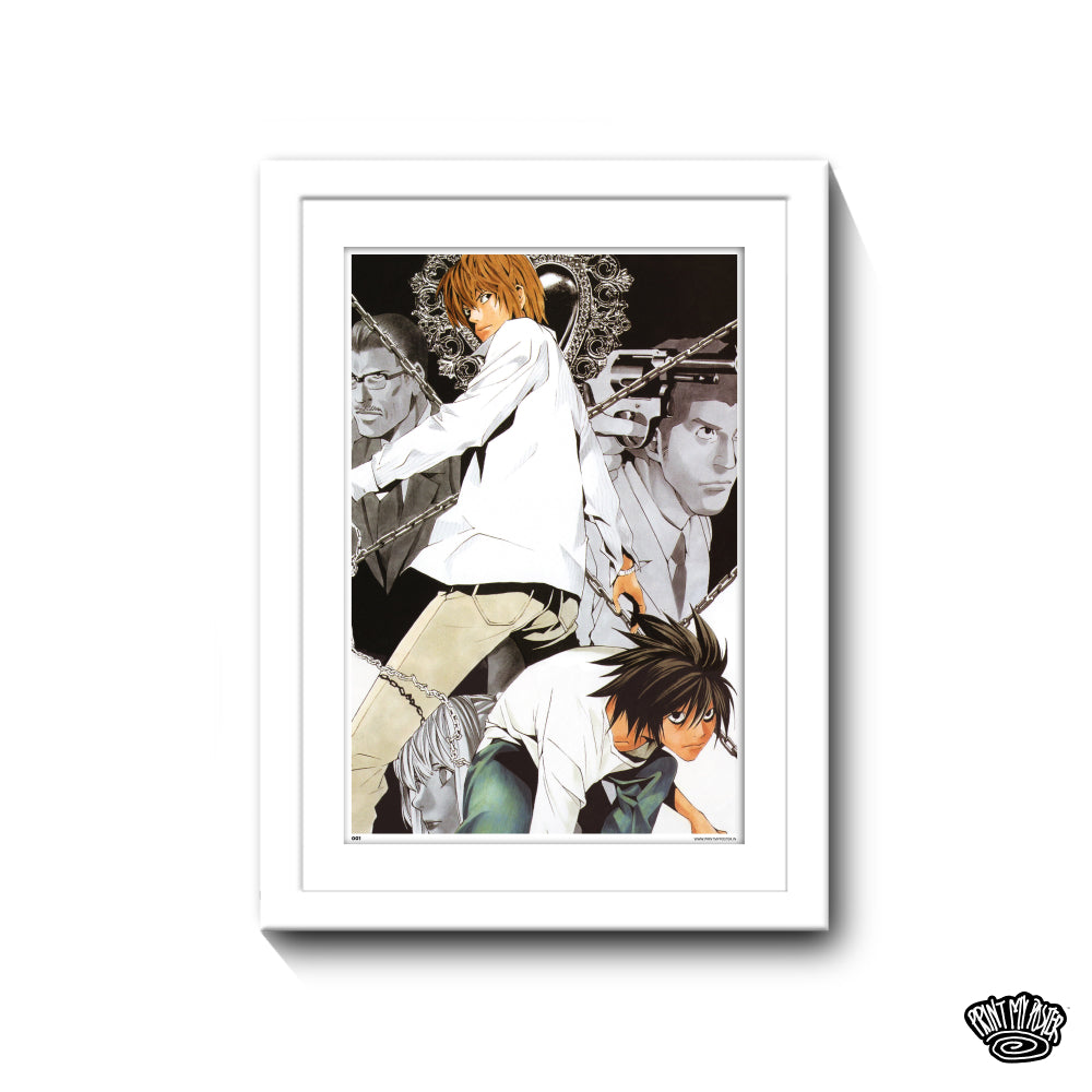 Death Note Poster - Light, L & Investigators.