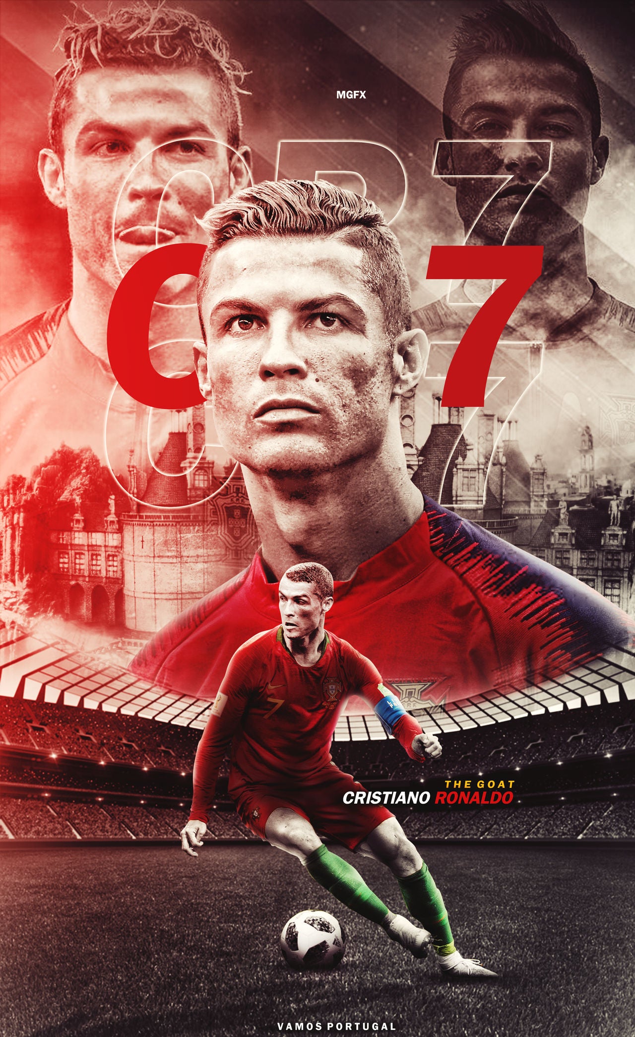 Football Poster - Ronaldo x Portugal