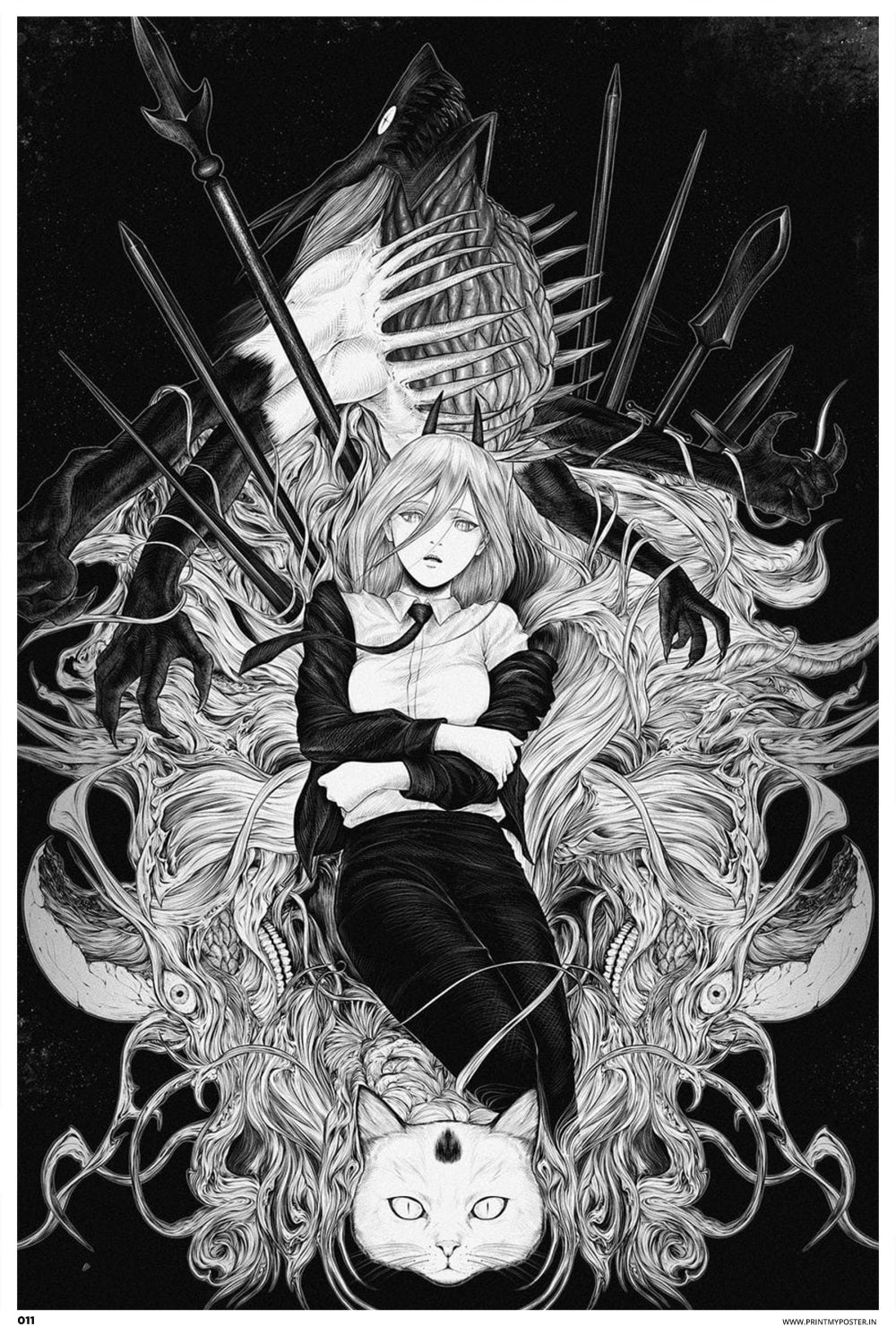 Chainsaw Man - Power B&W