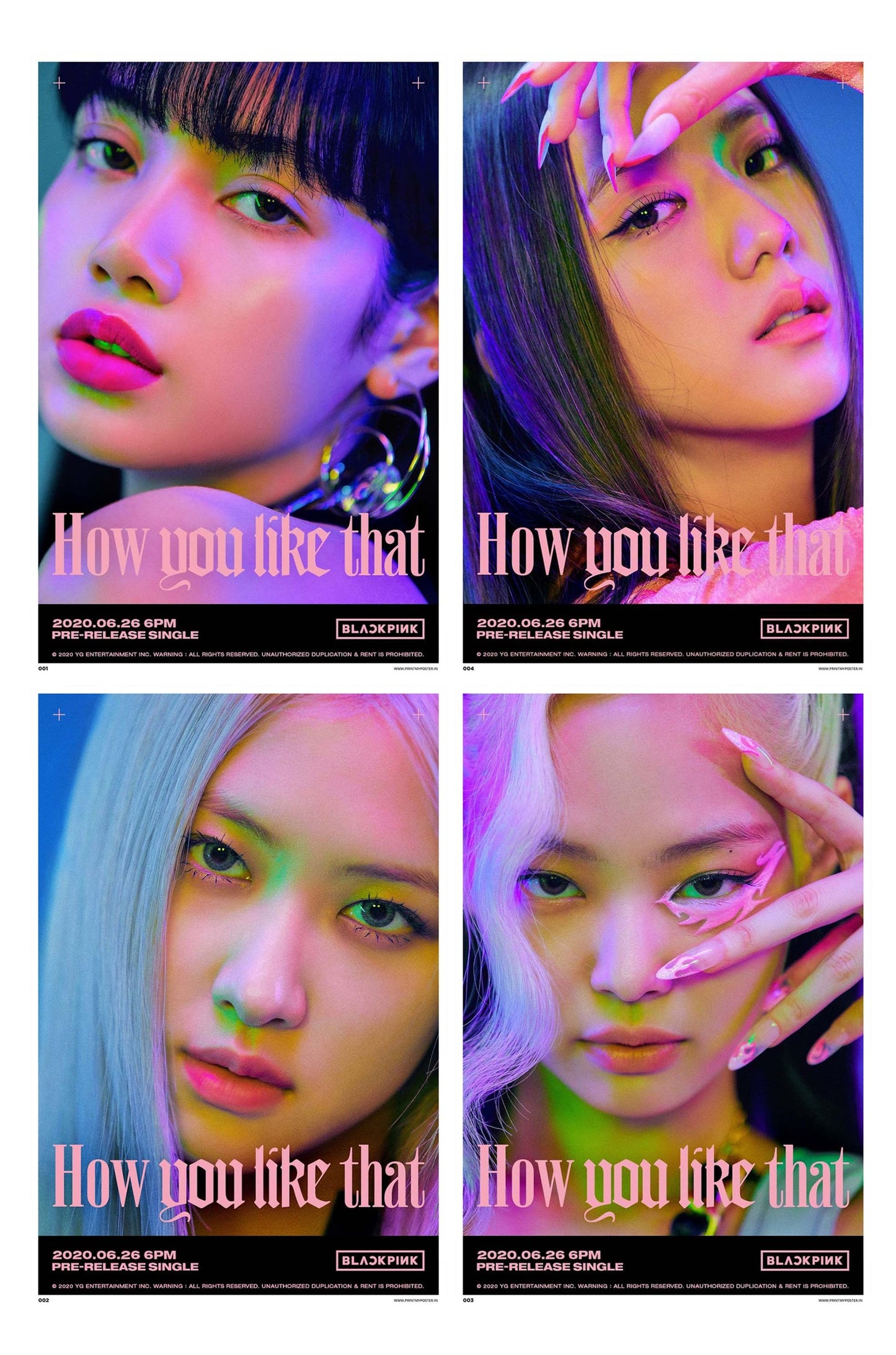 BLACKPINK - How You Like That (4 Posters)