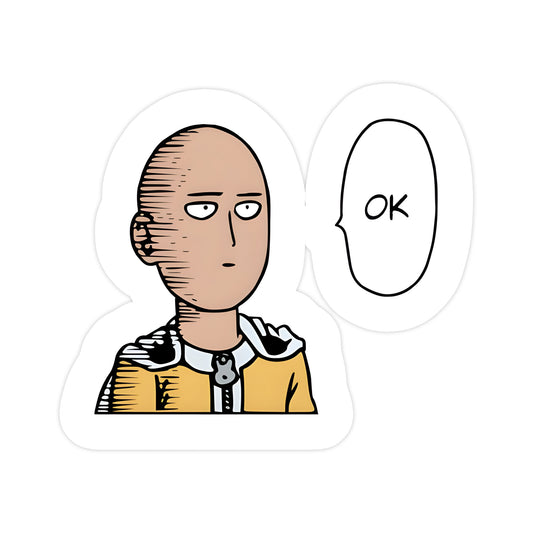 Saitama OK Sticker - One Punch Man