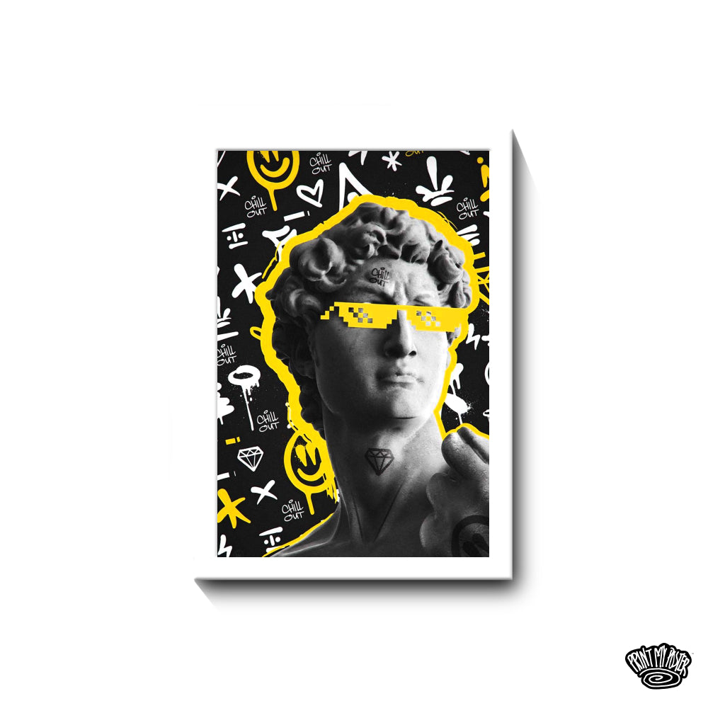 Abstract Art - Greek God with Yellow Glasses