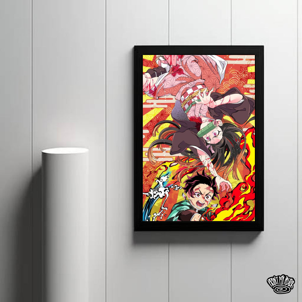 Demon Slayer: Kimetsu no Yaiba - Tanjiro & Nezuko Fighting