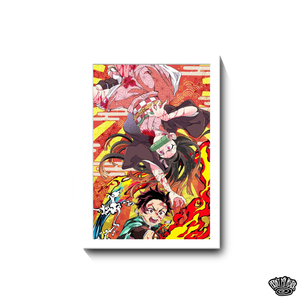 Demon Slayer: Kimetsu no Yaiba - Tanjiro & Nezuko Fighting