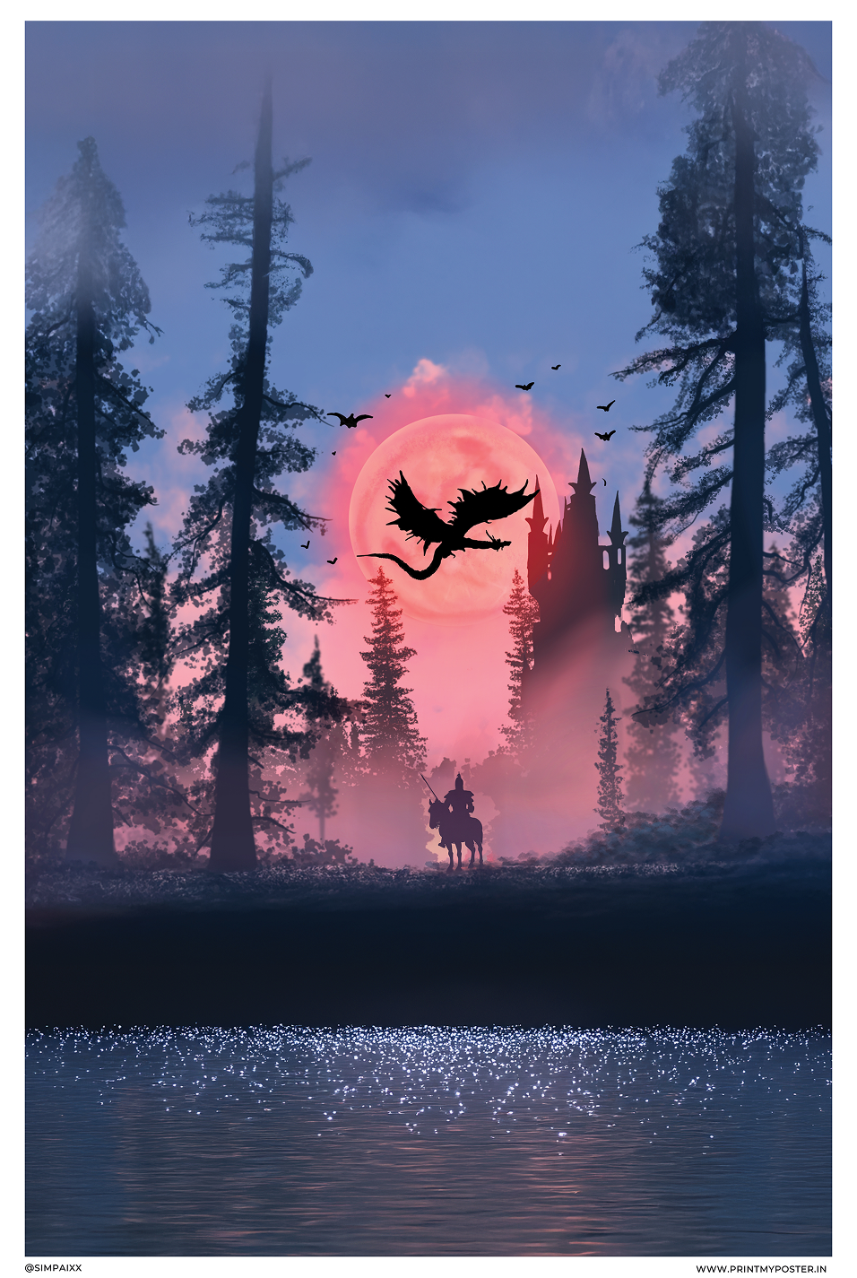 The spooky night and the Knight. - by Simpaixx
