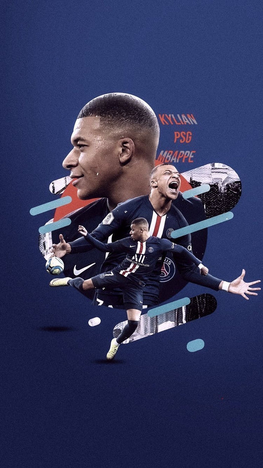 Football Poster - Kylian Mbappé x France